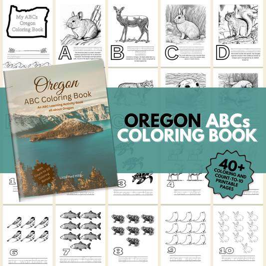 My Oregon ABCs Coloring Book: An ABC Learning and Coloring Kids Activity Book All about Oregon