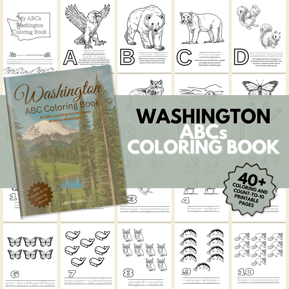 My Washington ABCs Coloring Book: An ABC Learning Activity Book All about Washington