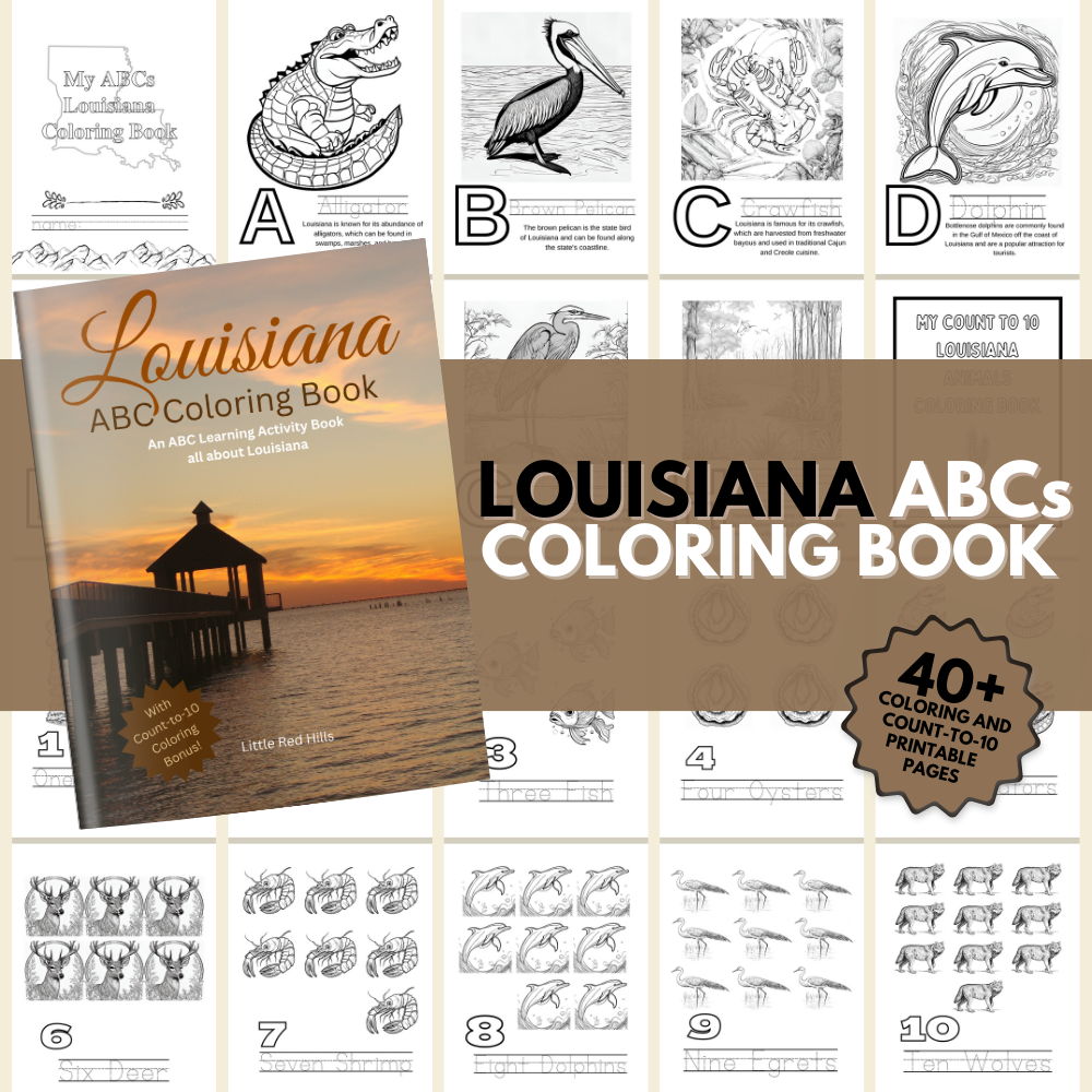 My Louisiana ABCs Coloring Book: An ABC Learning and Coloring Kids Activity Book All about Louisiana