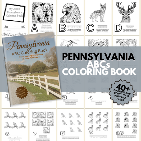 My Pennsylvania ABCs Coloring Book: An ABC Learning and Coloring Kids Activity Book All about Pennsylvania