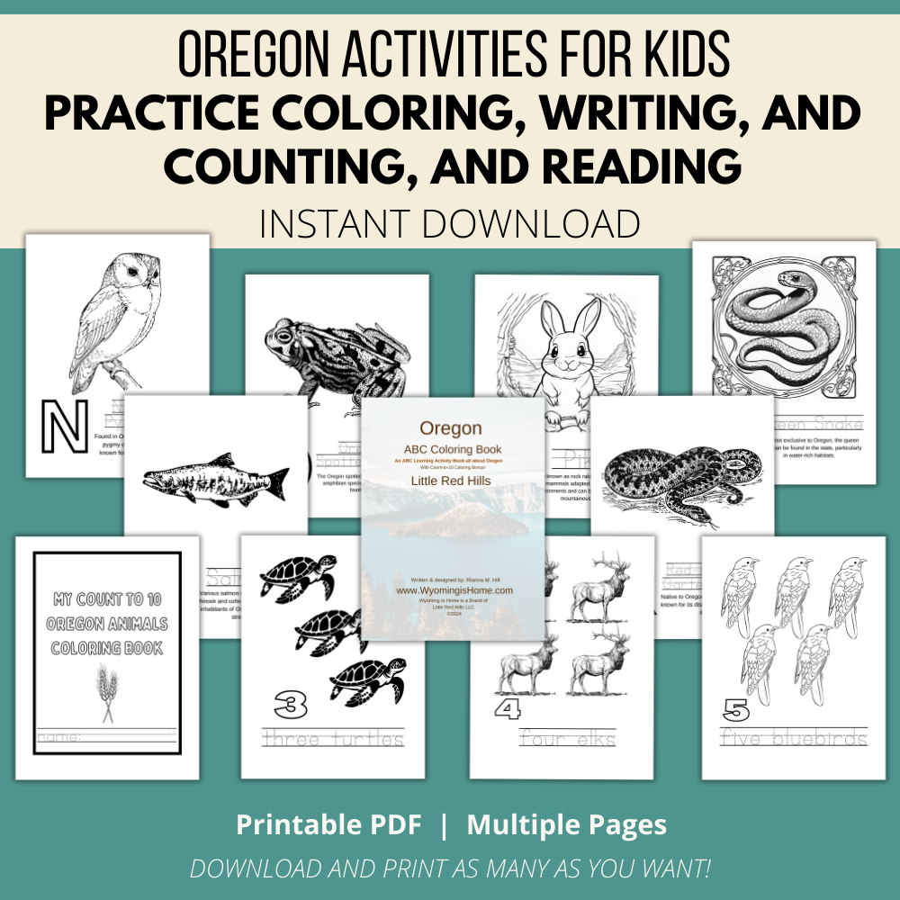 My Oregon ABCs Coloring Book: An ABC Learning and Coloring Kids Activity Book All about Oregon
