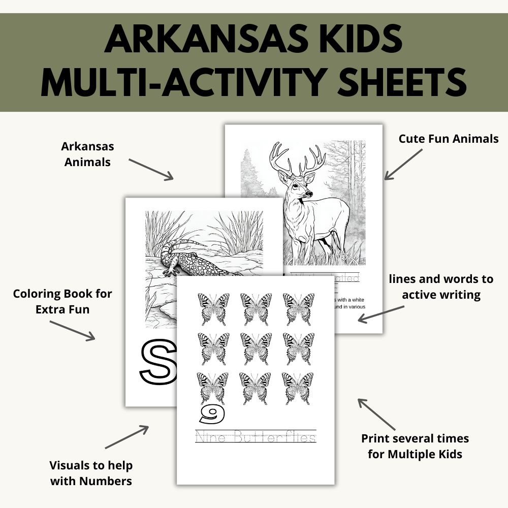 My Arkansas ABCs Coloring Book: An ABC Learning and Coloring Kids Activity Book All about Arkansas