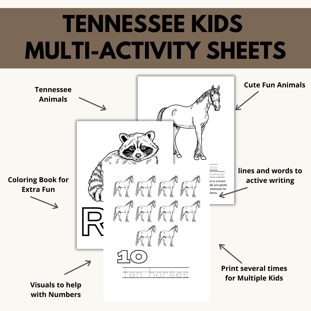 My Tennessee ABCs Coloring Book: An ABC Learning and Coloring Kids Activity Book All about Tennessee