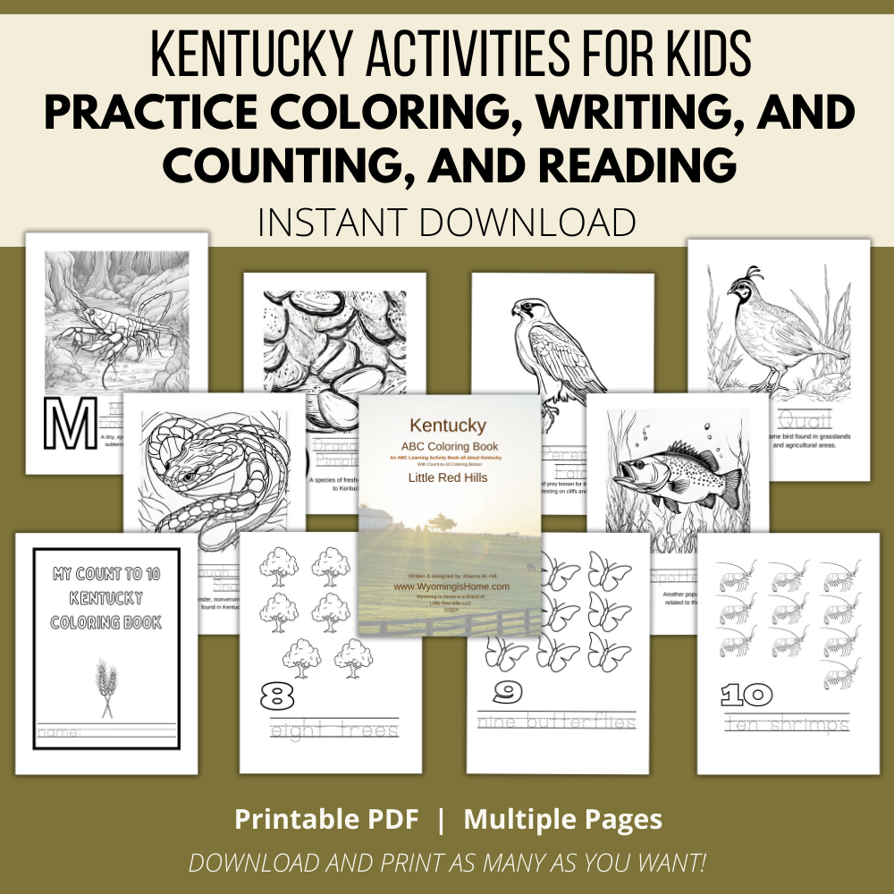 My Kentucky ABCs Coloring Book: An ABC Learning and Coloring Kids Activity Book All about Kentucky