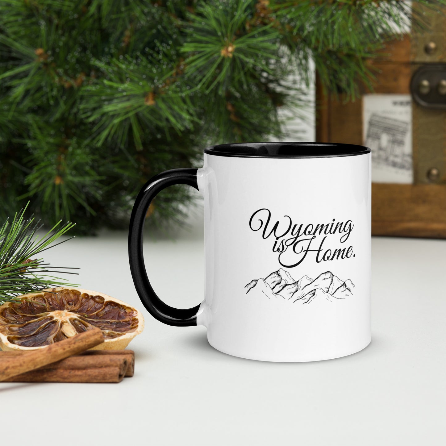 Wyoming Is Home Mug with Color Inside