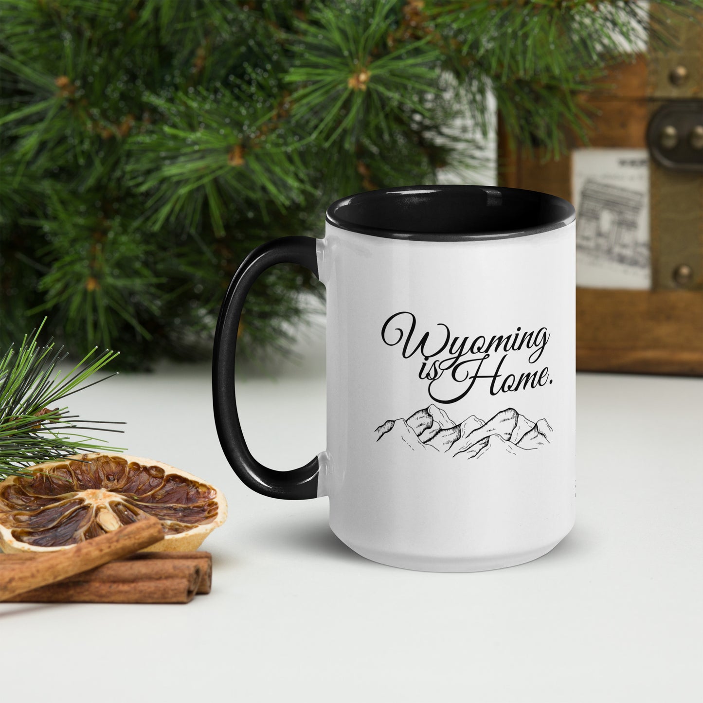 Wyoming Is Home Mug with Color Inside