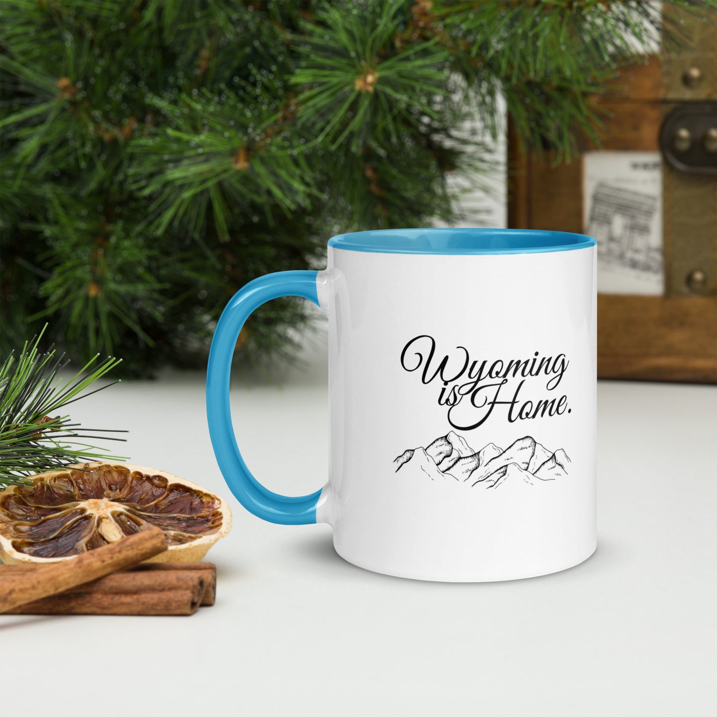 Wyoming Is Home Mug with Color Inside