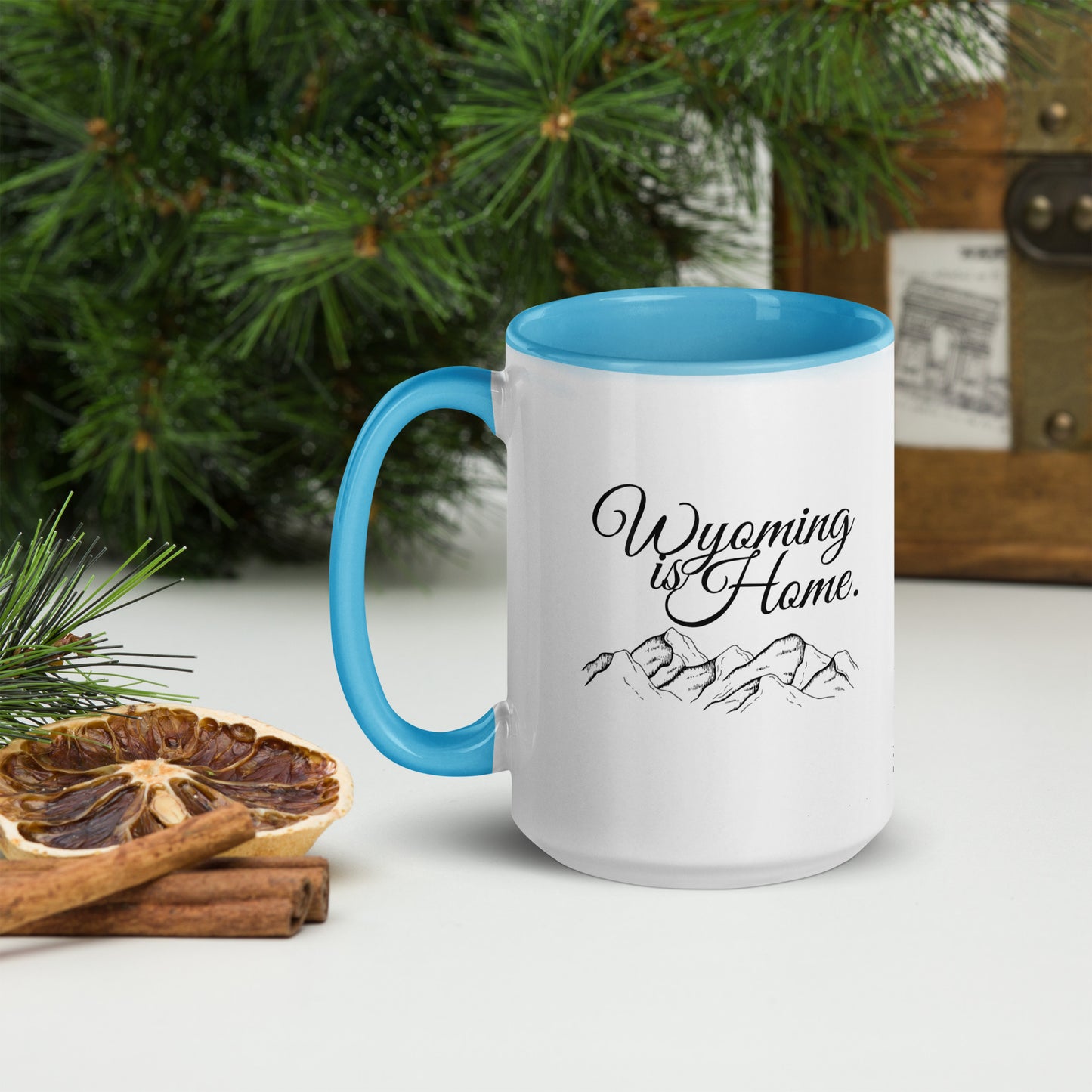 Wyoming Is Home Mug with Color Inside