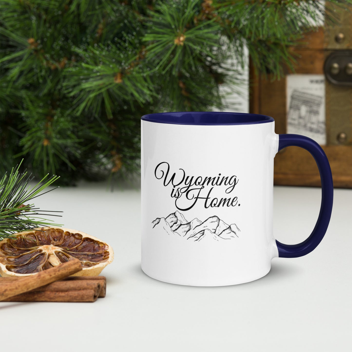 Wyoming Is Home Mug with Color Inside