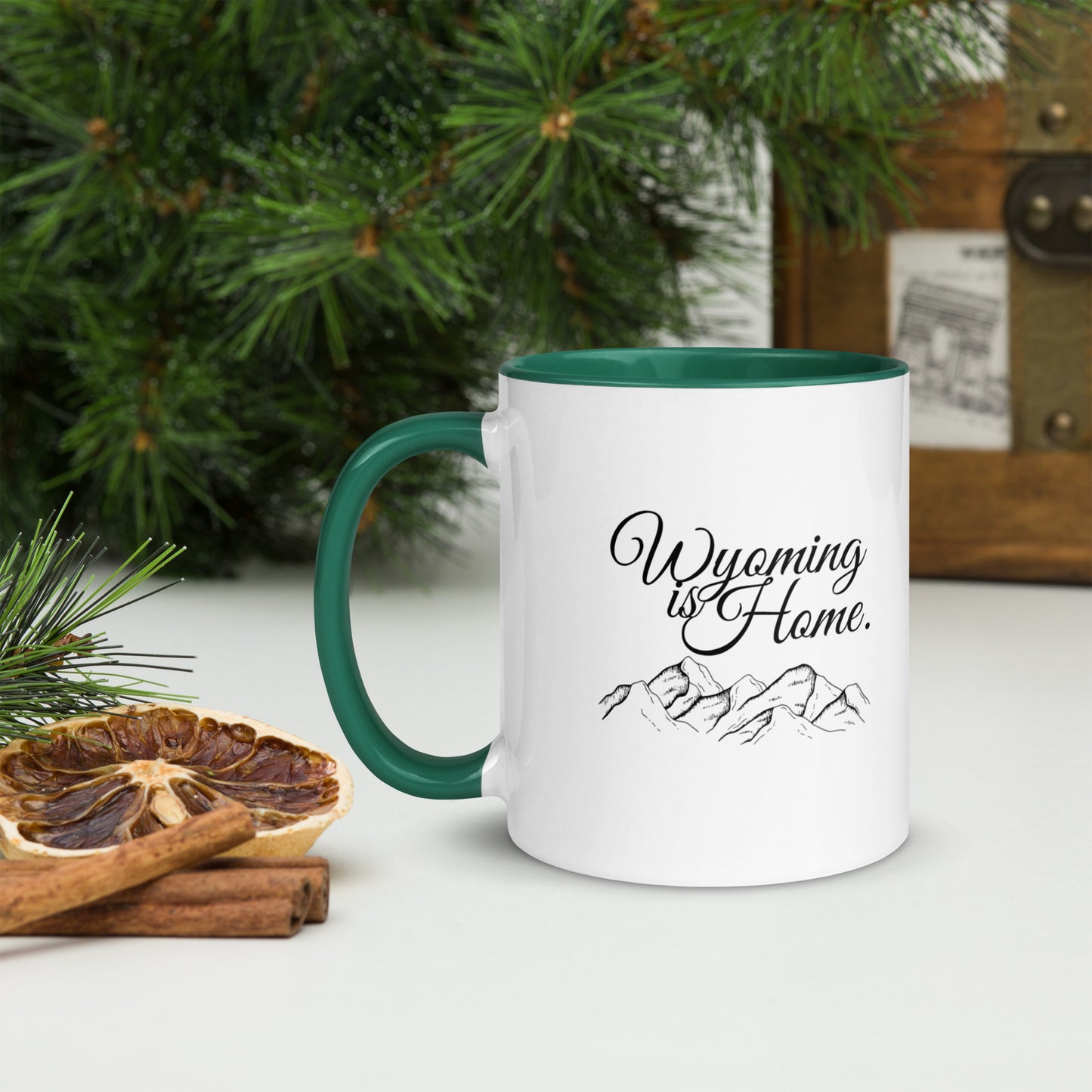 Wyoming Is Home Mug with Color Inside