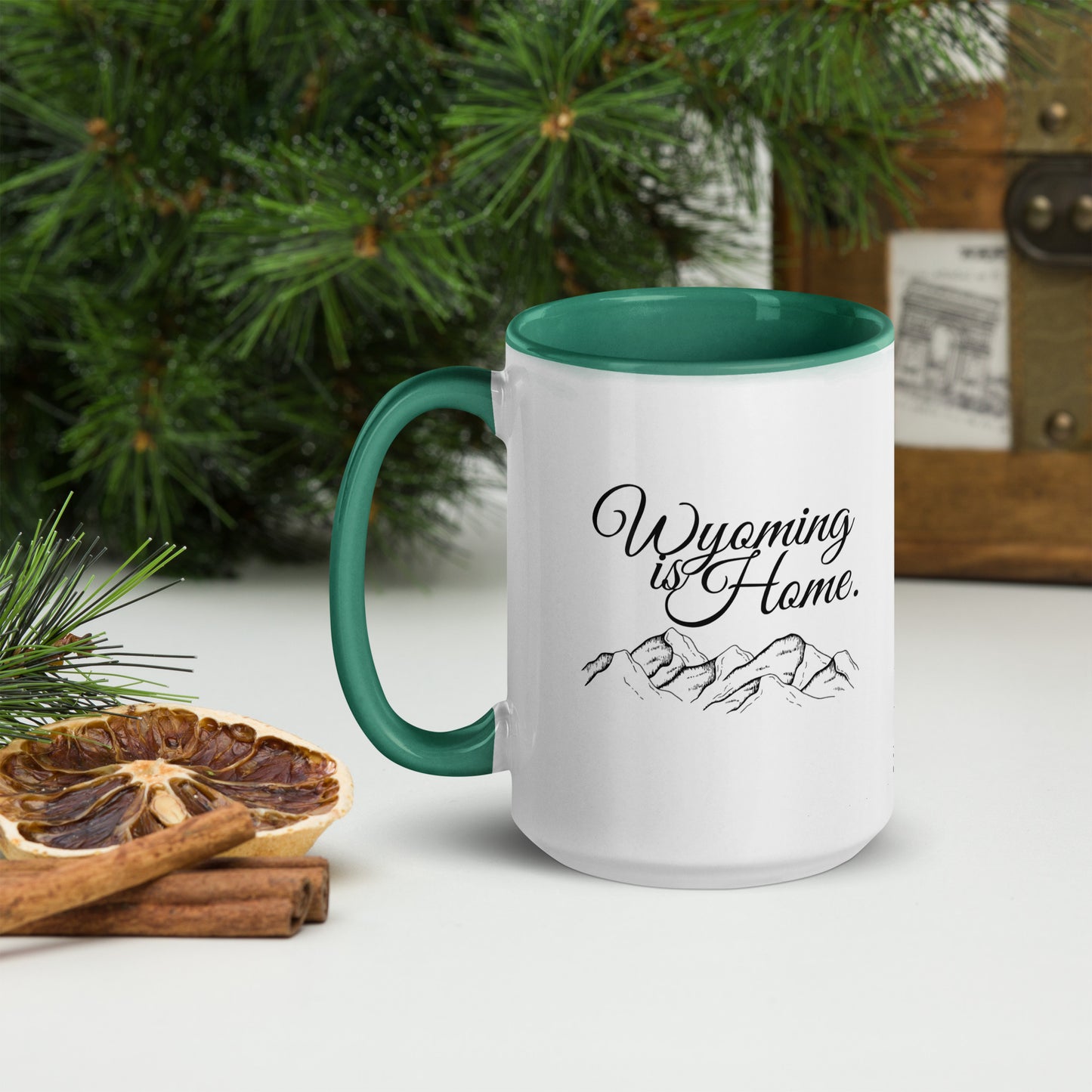 Wyoming Is Home Mug with Color Inside