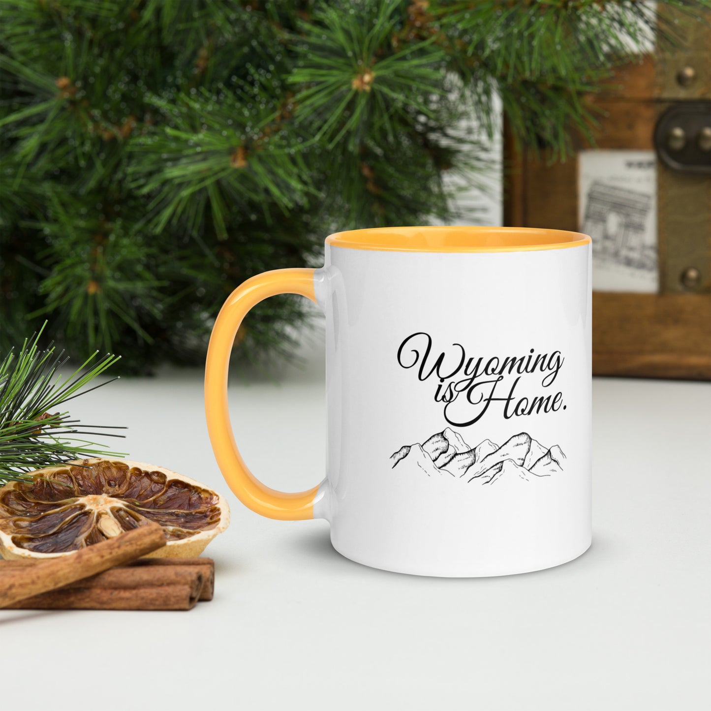 Wyoming Is Home Mug with Color Inside