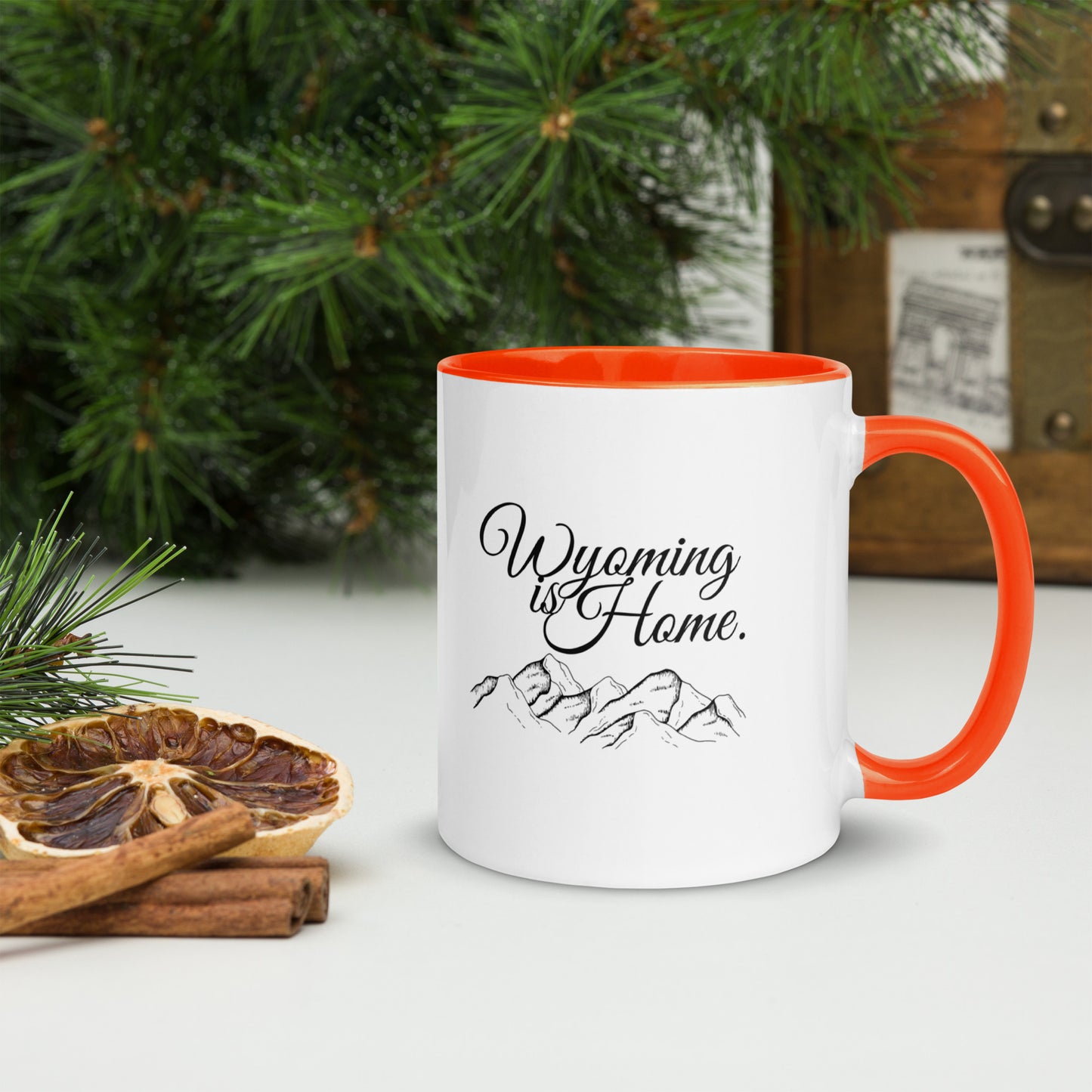 Wyoming Is Home Mug with Color Inside