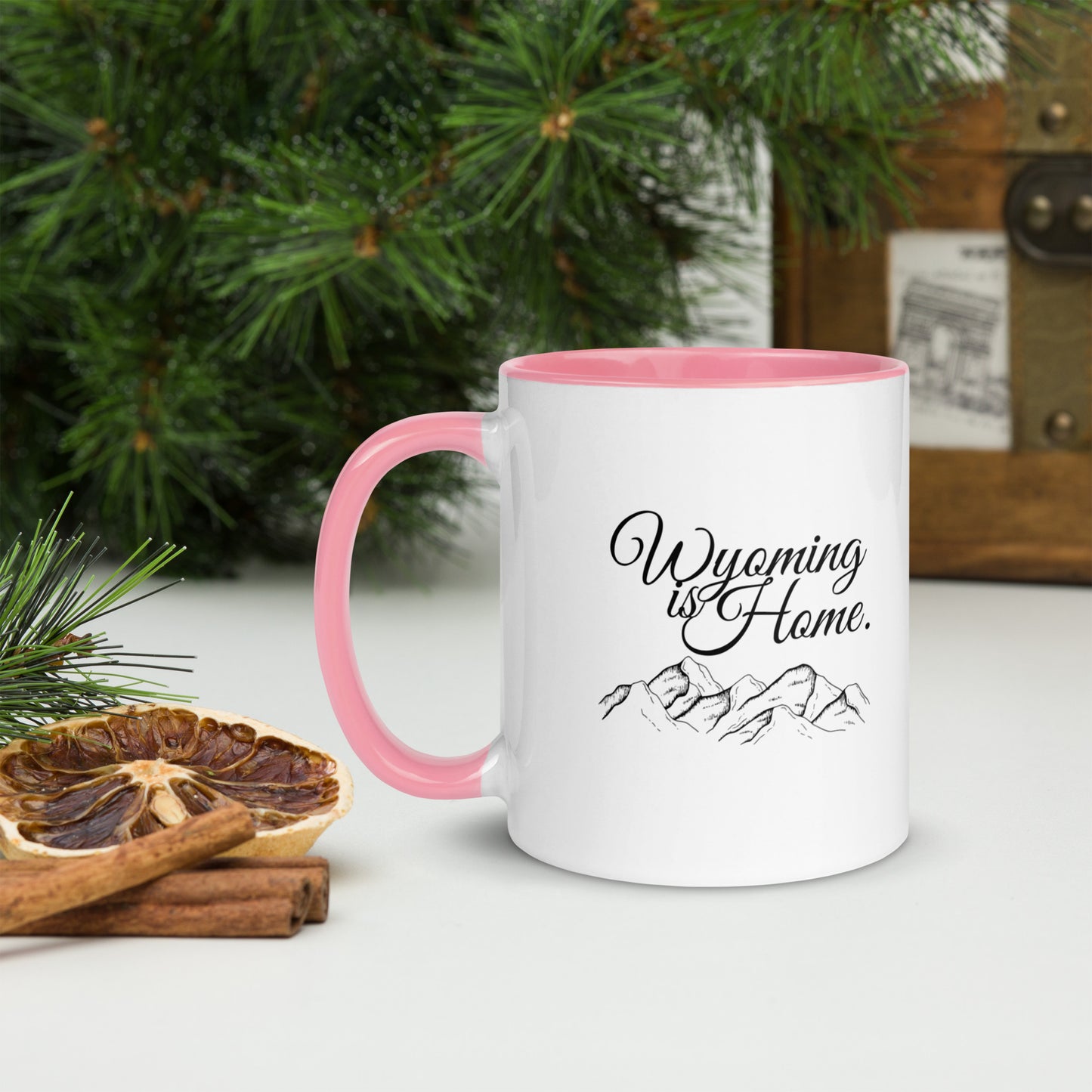 Wyoming Is Home Mug with Color Inside