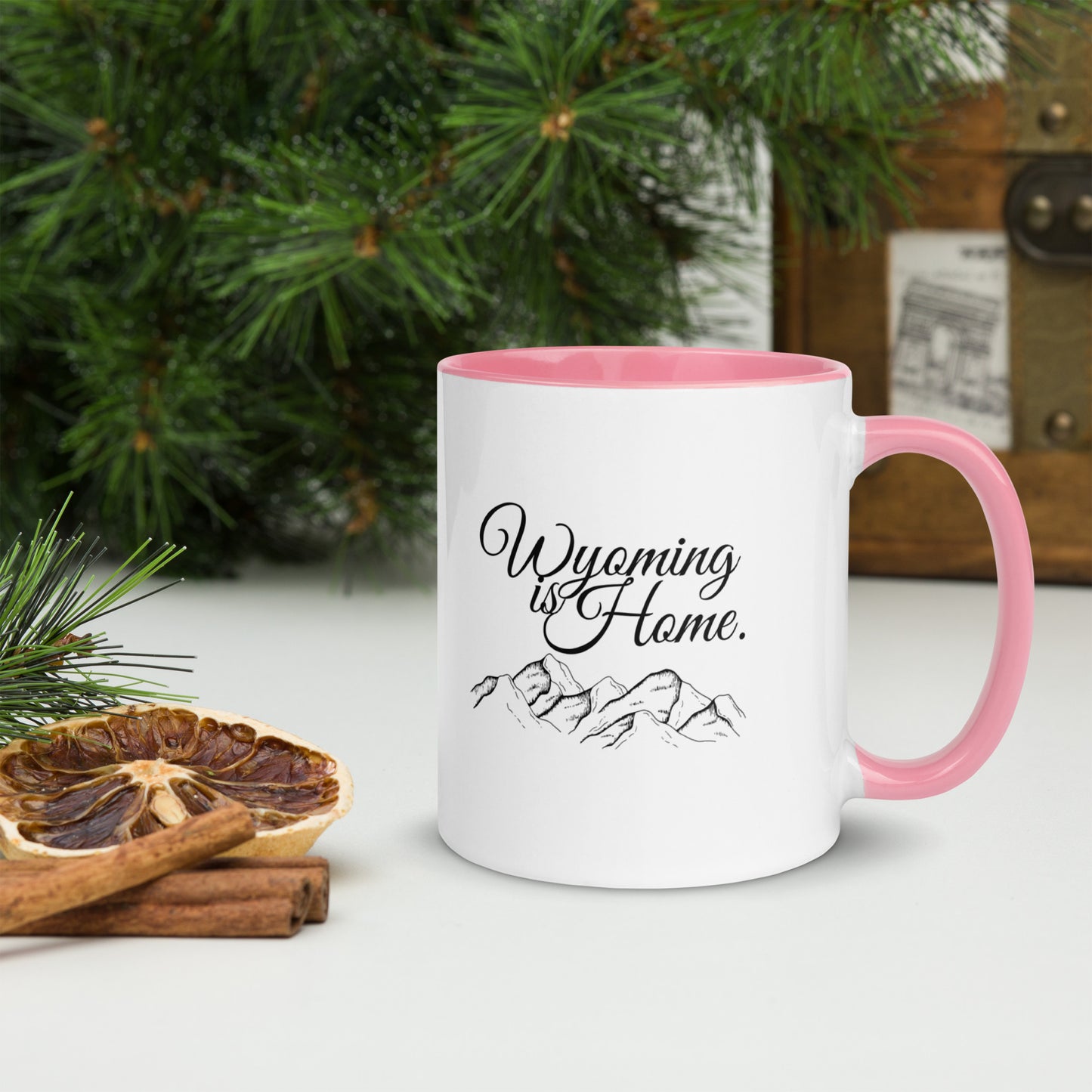 Wyoming Is Home Mug with Color Inside