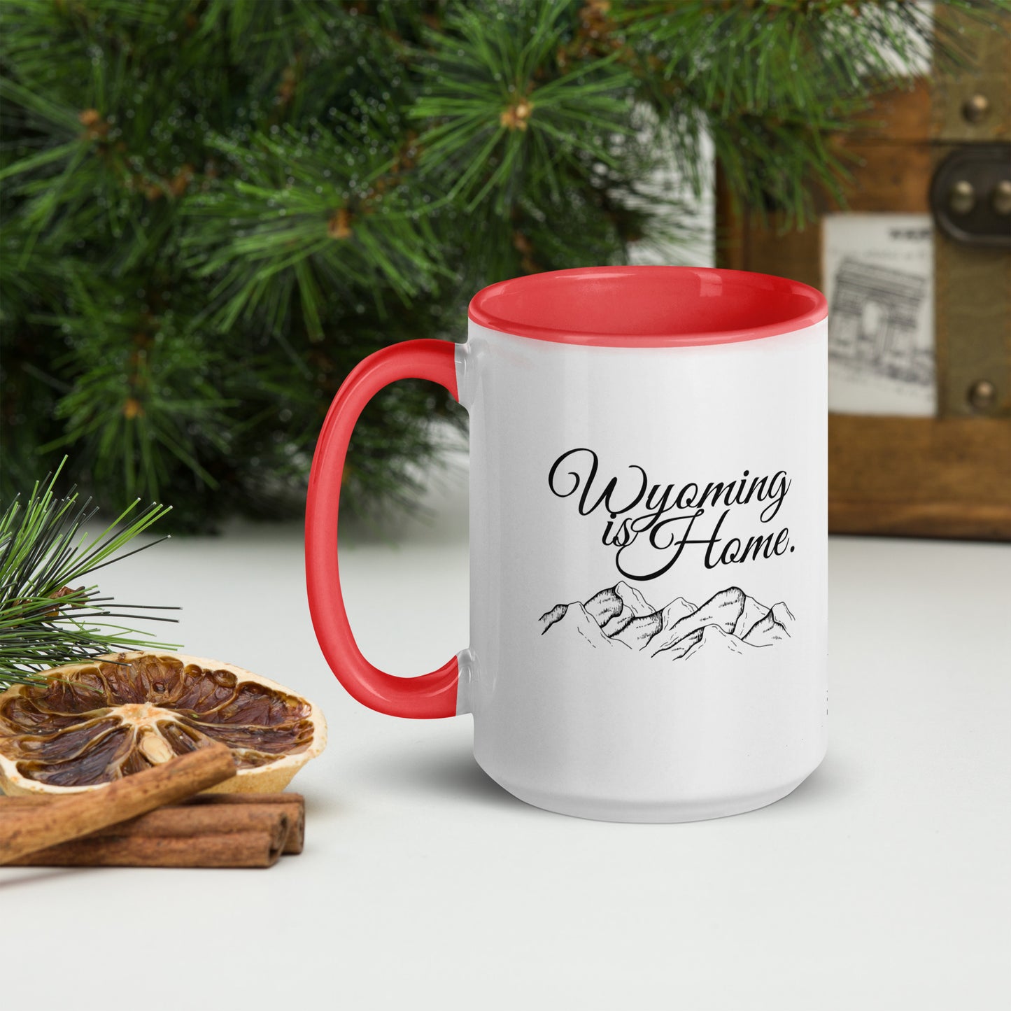 Wyoming Is Home Mug with Color Inside