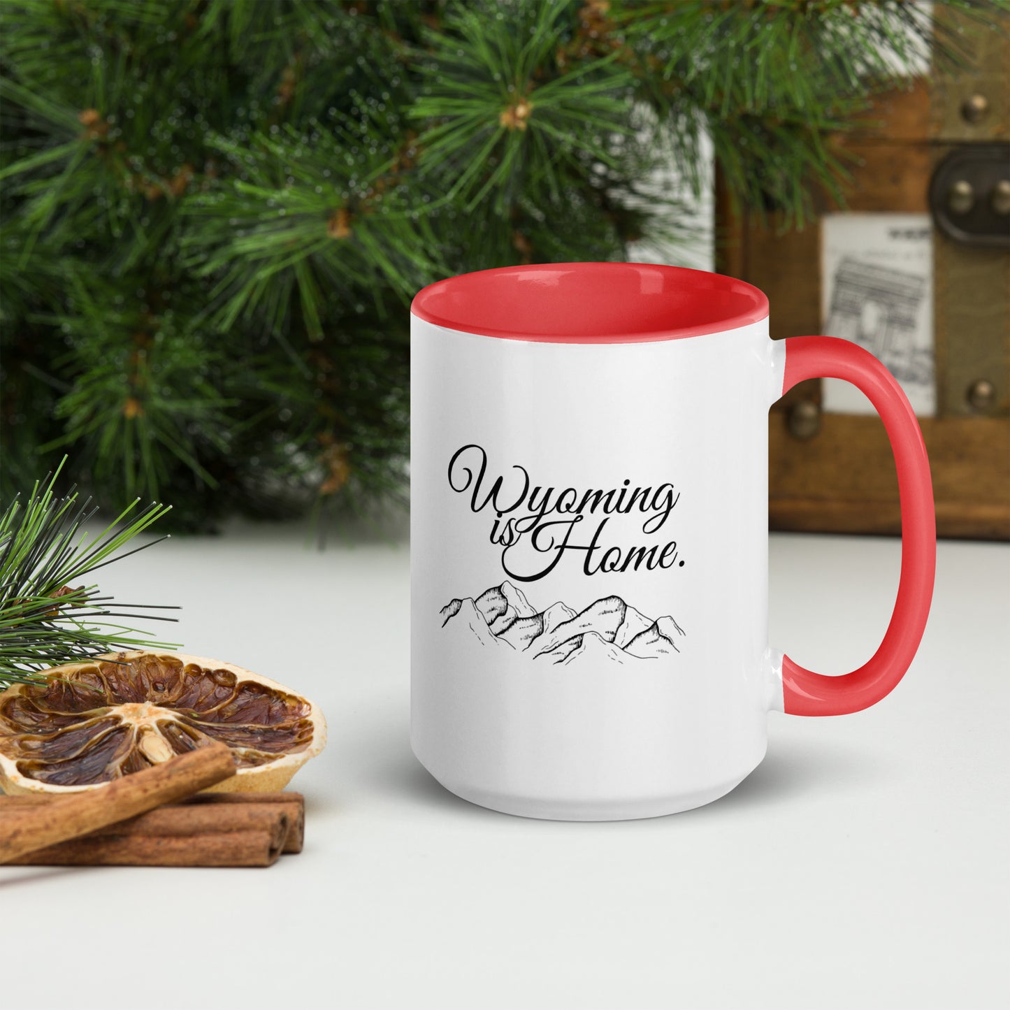 Wyoming Is Home Mug with Color Inside