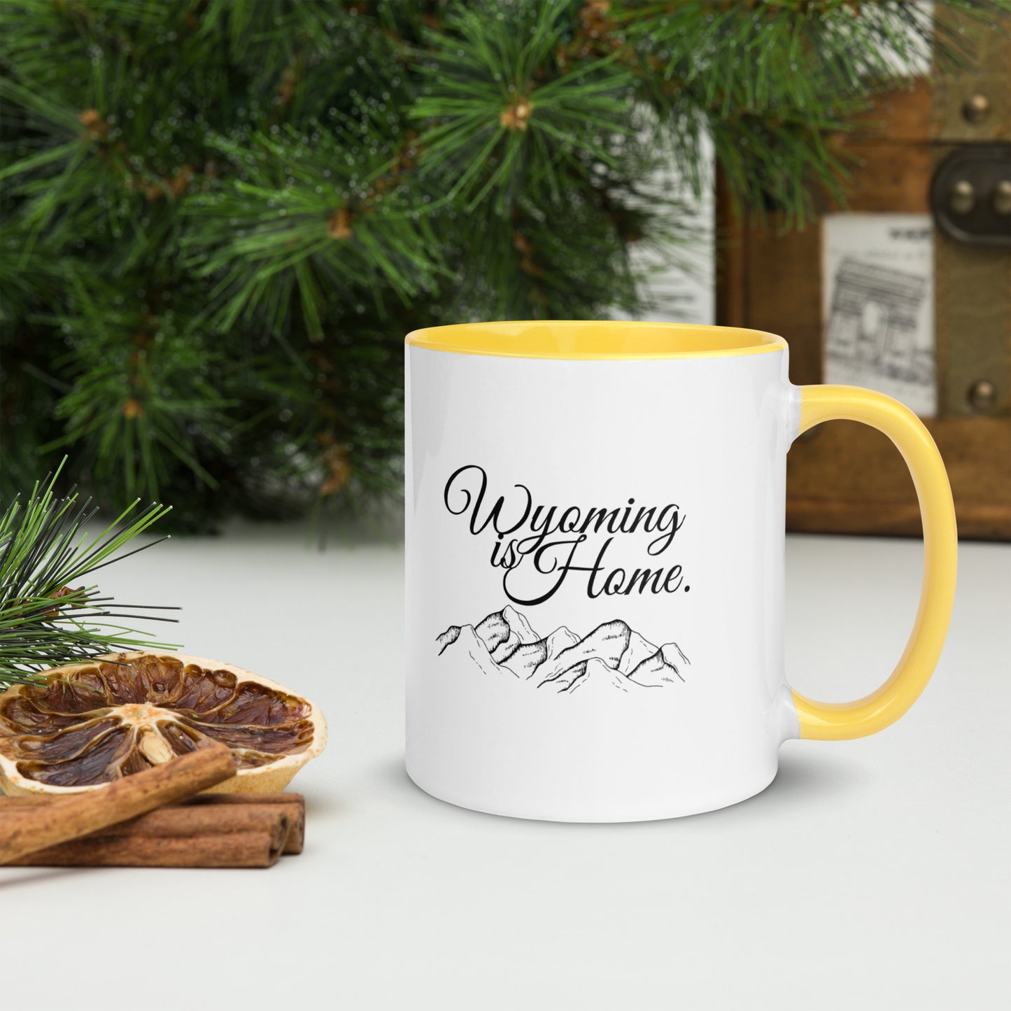 Wyoming Is Home Mug with Color Inside